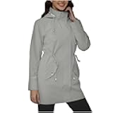 Womens Fall Winter Coats Lightweight Jackets with Pockets Parka Full-Zip Overcoat Drawstring Waist Trench Coat