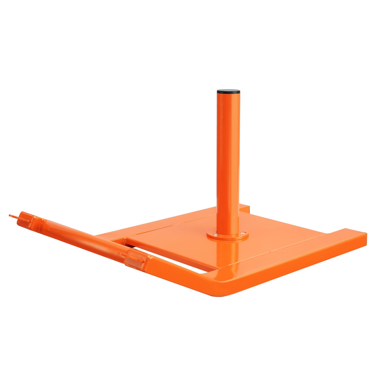 VEVOR Traineau de Puissance Traction, Luge de Force pour Fitness, Équipement d'Entraînement en Acier pour Exercices Athlétiques et Amélioration de la Vitesse, pour Plaque de Poids 2,5-5 cm, Orange