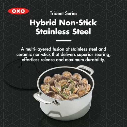 Image of OXO Hybrid Nonstick Stainless Steel 8QT Stockpot with Lid