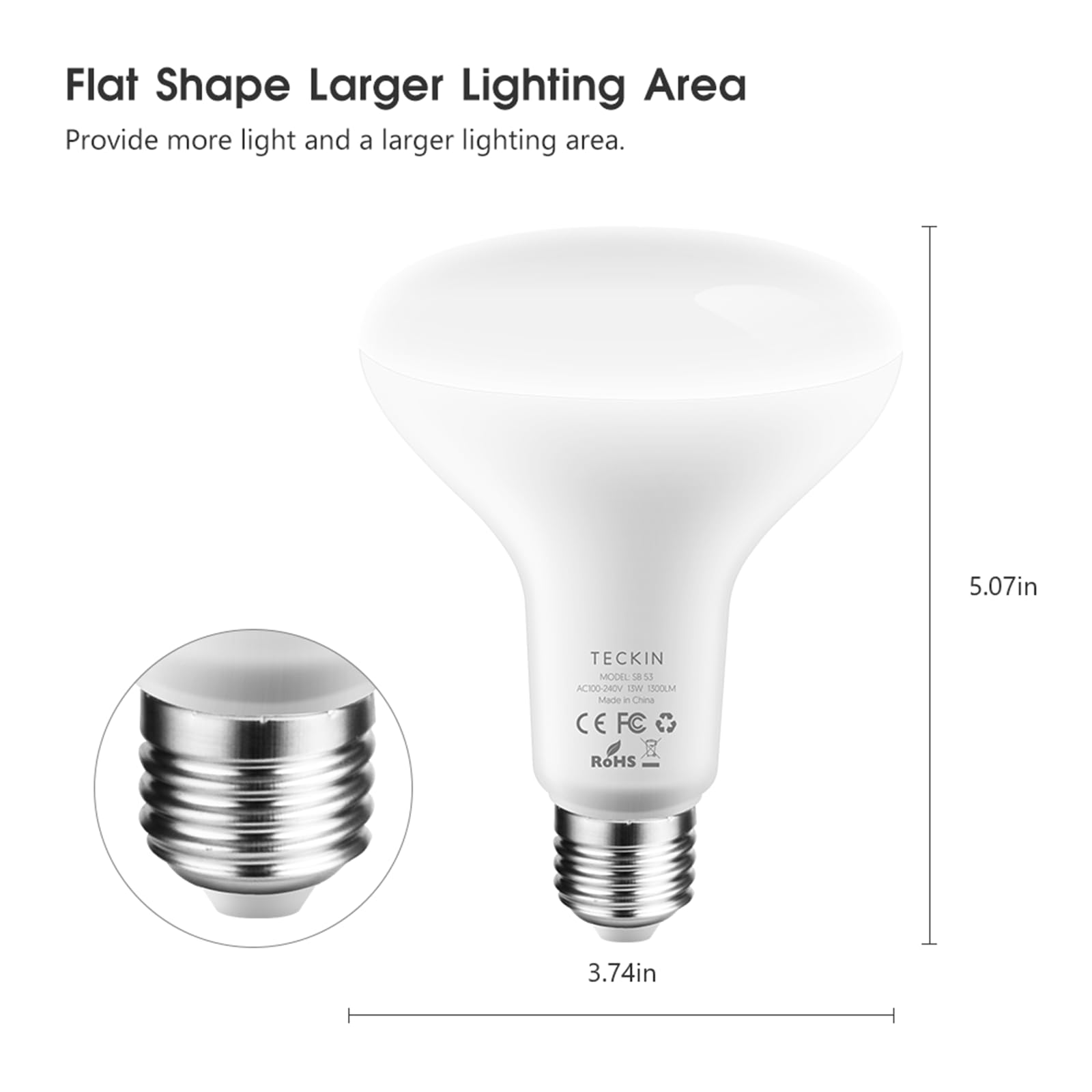 Bombillas LED Wifi Inteligentes TUYA RGB Multicolor Para Alexa Google Home Temporización Regulable 12W, 1300L 6500K E26 Bombilla De Luz LED Inteligente,2pcs