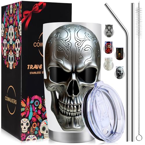 Opiniones y reviews de Tarro calavera más recomendados. 47 Vaso Térmico de 20 oz para Día de Muertos y Halloween - Doble Pared Aislante, Diseño de Calaveras y Catrinas - Ideal para Café, Agua- Decoración Festiva para Casa u Oficina...