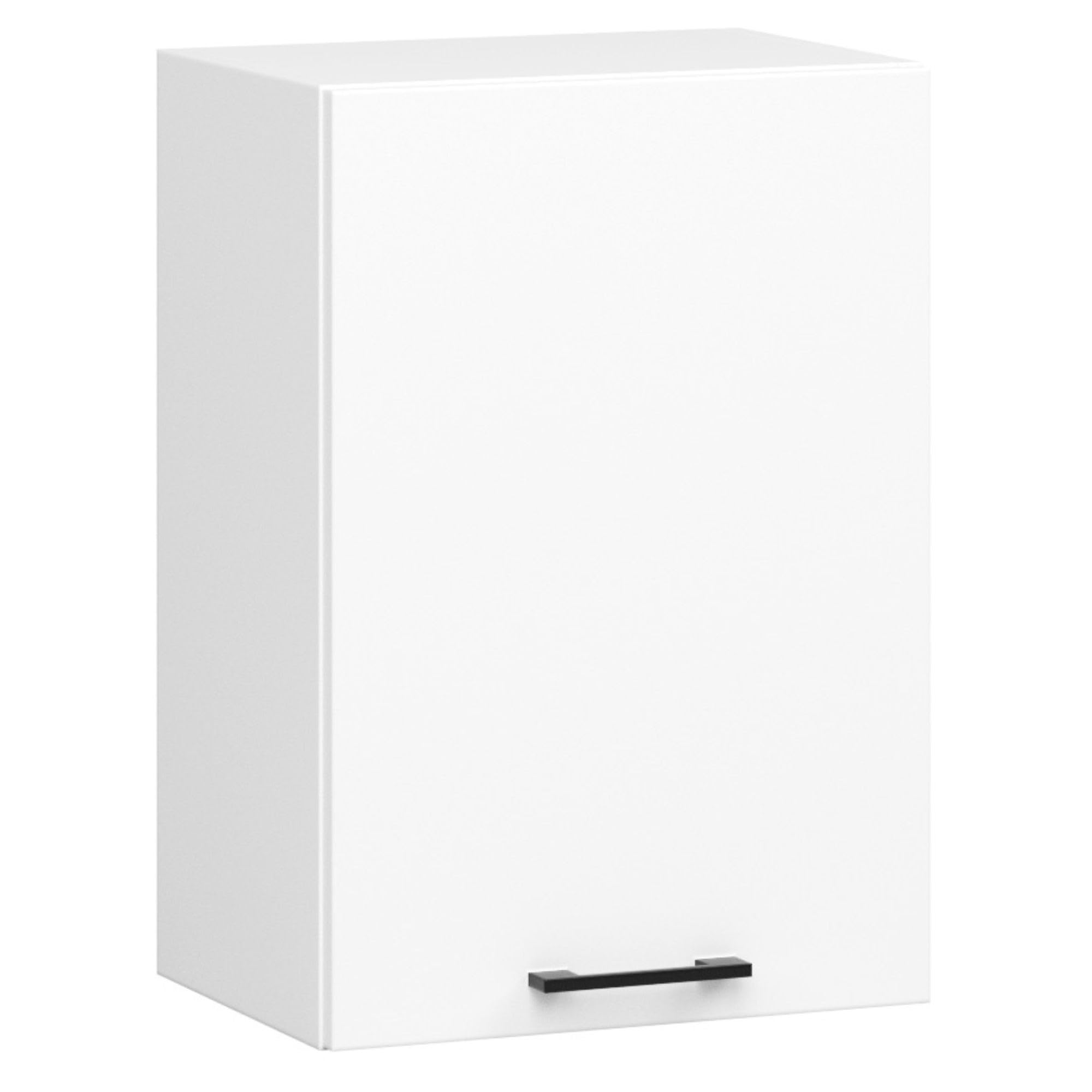 AKORD Küchenmöbel-Set OLIWIA 1.8m Modulares 180 cm 7 Türen 1 Schublade 8 Regalböden, Küche Komplett, Kitchen Cabinet Set, Küchenschränke, Standschränke, B180xH203xT46 cm, Weiß & Weiß