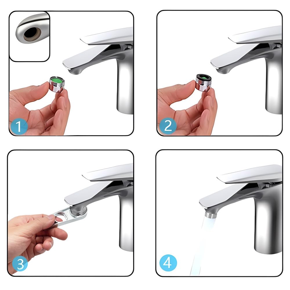 Set 5 Chiavi Per Perlatori – Misure M16,5 – M18,5 – M21,5 – M22,5 – M24 – Per Montaggio E Smontaggio Filtri Rubinetto In Cucina E Bagno