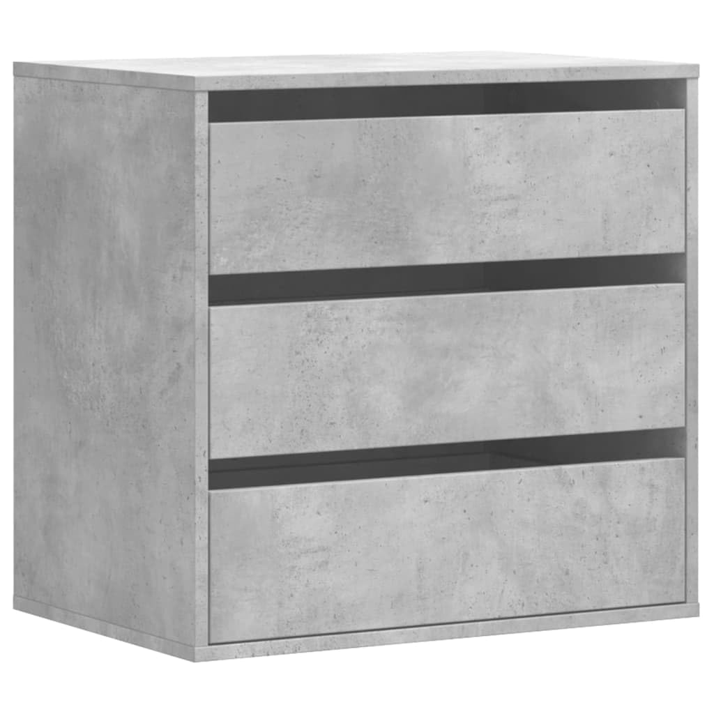 vidaXL Corner Chest of Drawers, Storage Cabinet for Living Room Hallway Office, Sideboard with Drawers, Drawer Cabinet, Concrete Grey Engineered Wood