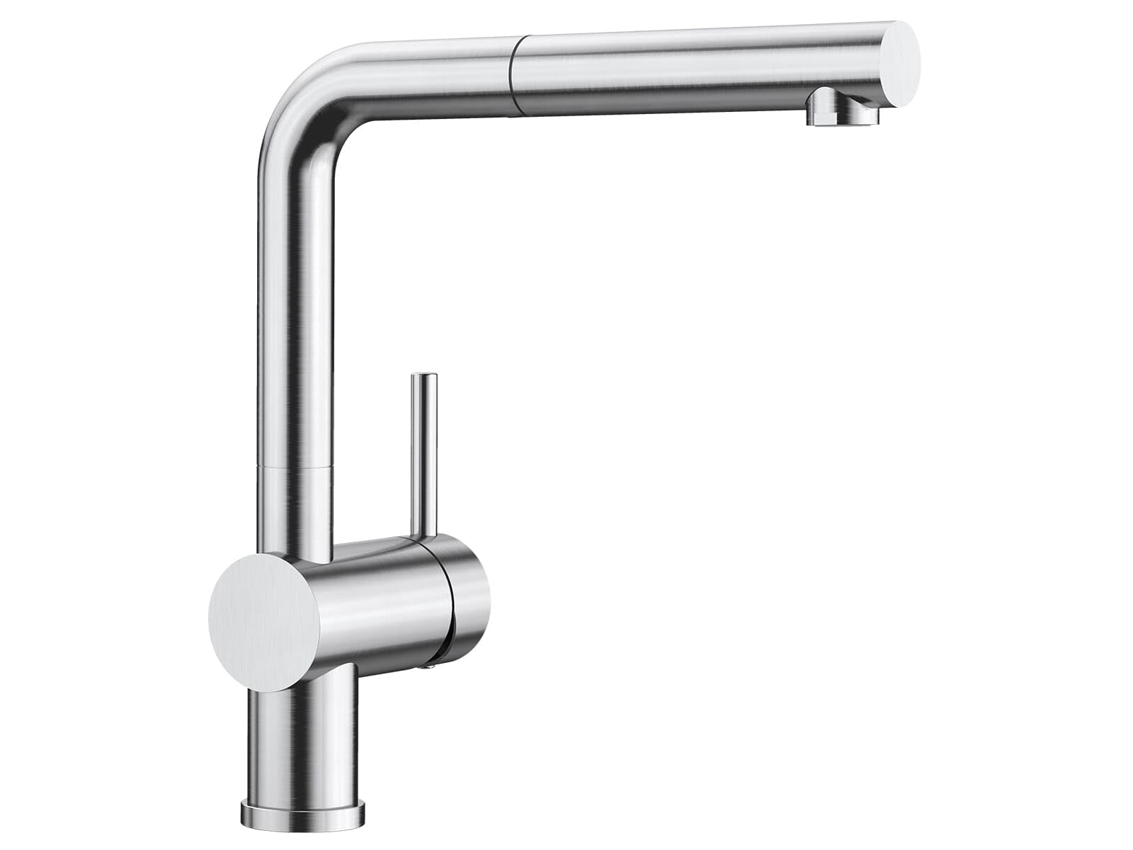 BLANCO Linus-S | Kitchen Mixer tap in PVD Steel | High-Pressure | with Pull-Out Hose | Non-Return Valve | Ceramic Cartridge | Assured Water Quality & Water-Saving | [11x26.6x28.7 cm]