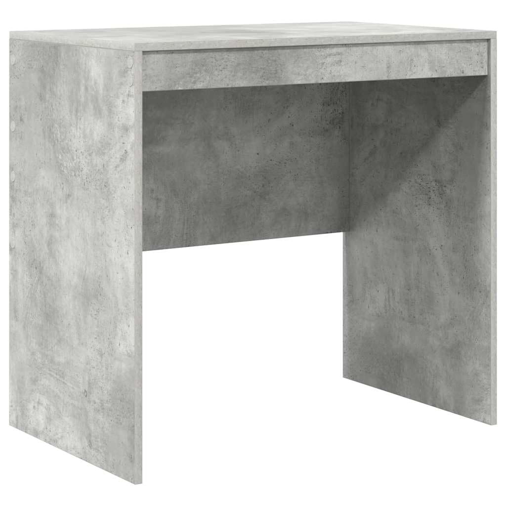 Scrivania in cemento grigio, 80 x 50 x 76 cm, piccola scrivania per computer in legno, design moderno, robusta e salvaspazio, per casa, ufficio, soggiorno, camera da letto per adolescenti