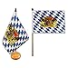 Produktbild Flaggenfritze® Tischflagge Bayern mit Löwe mit lackiertem Holzsockel
