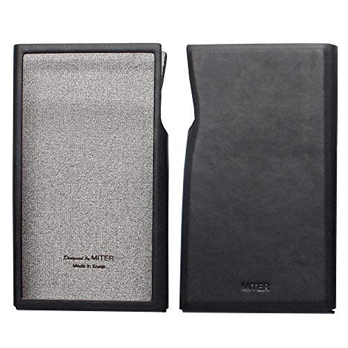 Para Astell&Kern A & Futura SE200, Hecho a mano MITER PU Funda de cuero caso Case Cover AK SE200 (Negro) Cover