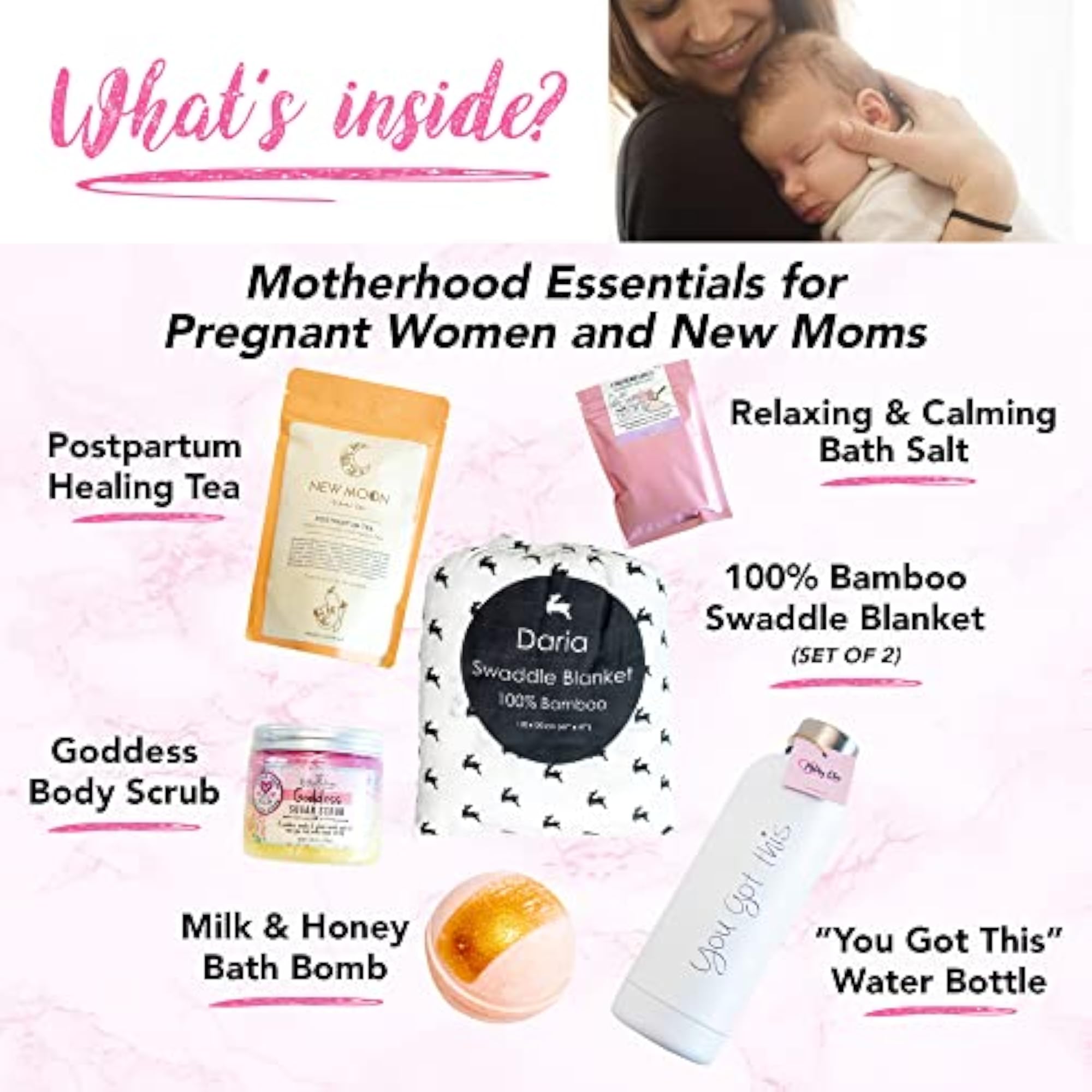 Postpartum Personal Care Gift Box, 6 Unique Items