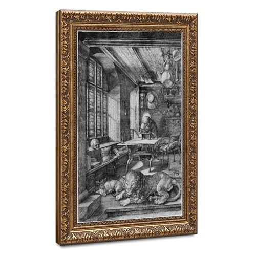 Toile Albrecht Durer Saint Jérôme décoration murale bureau calme