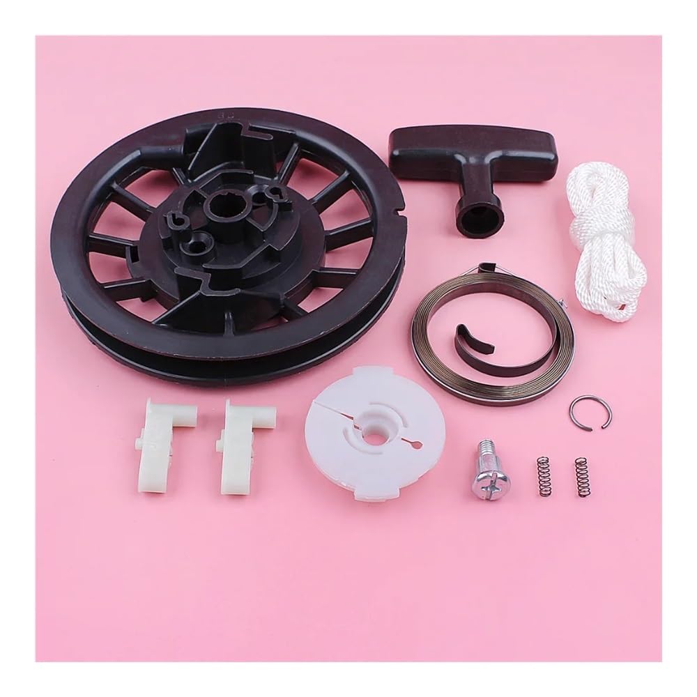 Kit de trinquete de Cuerda de Agarre de Resorte de polea de Arranque de Retroceso Compatible con Motor de cortacésped GX120 GX160 GX200, Repuesto de Pieza