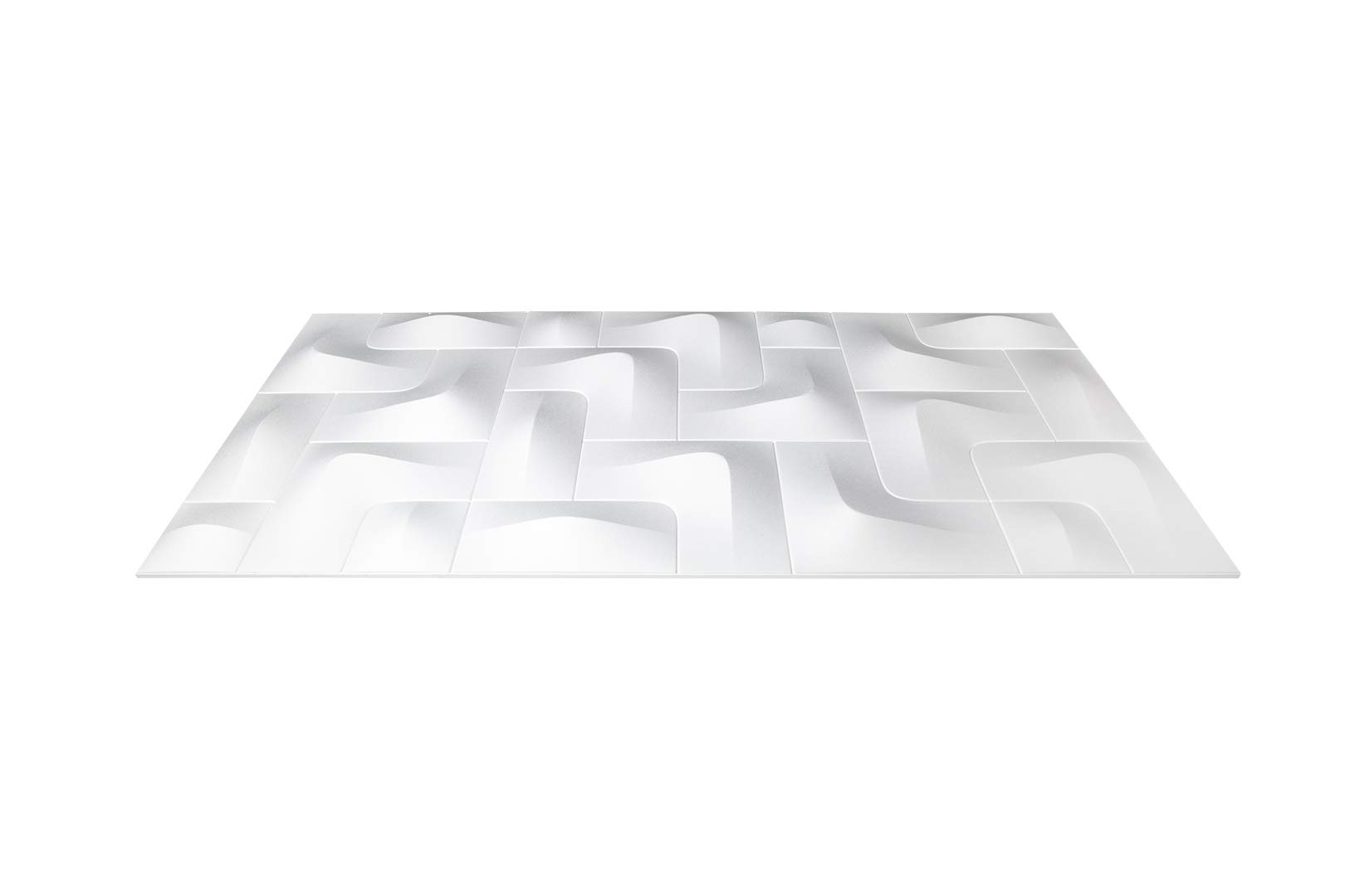 MARBET DESIGN 3D Wandpaneele (1 Platte, 0,46m²) Styropor Paneele weiß 96x48x3cm Wandverkleidung Wärmedämmung (PD-1) 3D Schaumstoff Wand Platten Gaming