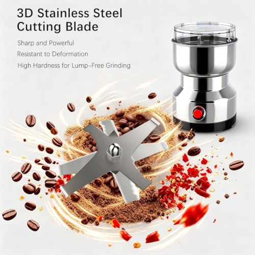 Portable Electric Grinder for Coffee, Spices & Grains