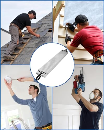 Image of Aluminum Work Plank, 4-7Ft Telescoping Plank, 440Lbs Capacity Extension Boards, Aluminum Scaffolding Planks with Skid-Proof Platform Scaffold Ladder Accessory