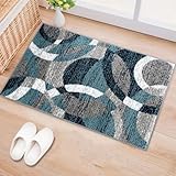 Picture of Rugshop Contemporary Modern Circles Abstract Area Rug 2' x 3' Blue