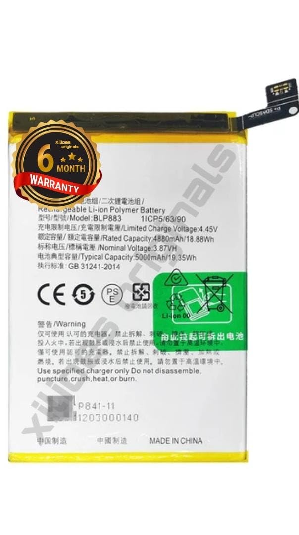 Batteria BLP883 5000mAh Per Oppo Realme 8S 5G - Ricambio Con Toolkit E Nastro Adesivo 3M - Garanzia 12 Mesi