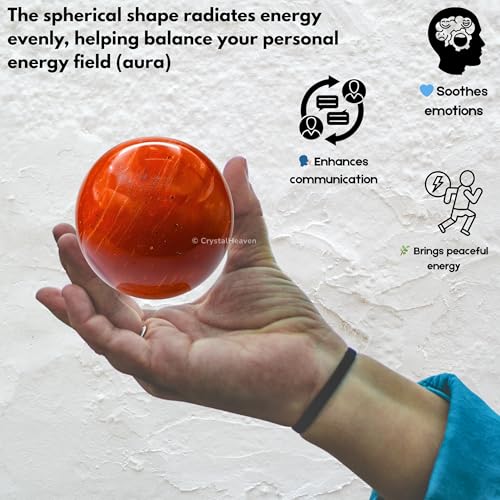 Image of Certified Red Jasper Crystal Ball for Meditation