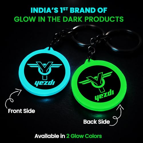 Image of Mi Glow Store Glow in Dark Keychain for Bike Men | Gift for Man | Bike Accessories | Charges in Light Glows in Dark | Key chain for Bike