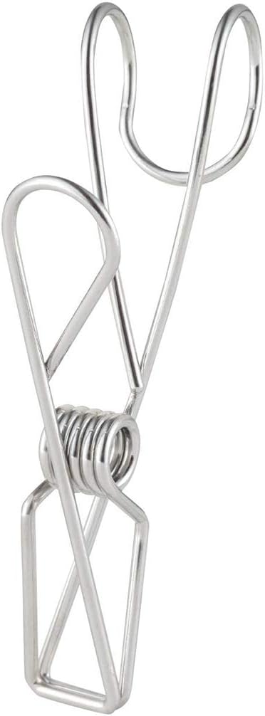 いろいろな場所で活躍中（無印良品 ステンレスひっかけるワイヤークリップ 4個入・幅2×奥行5.5×高さ9.5cm 38755586 シルバー）