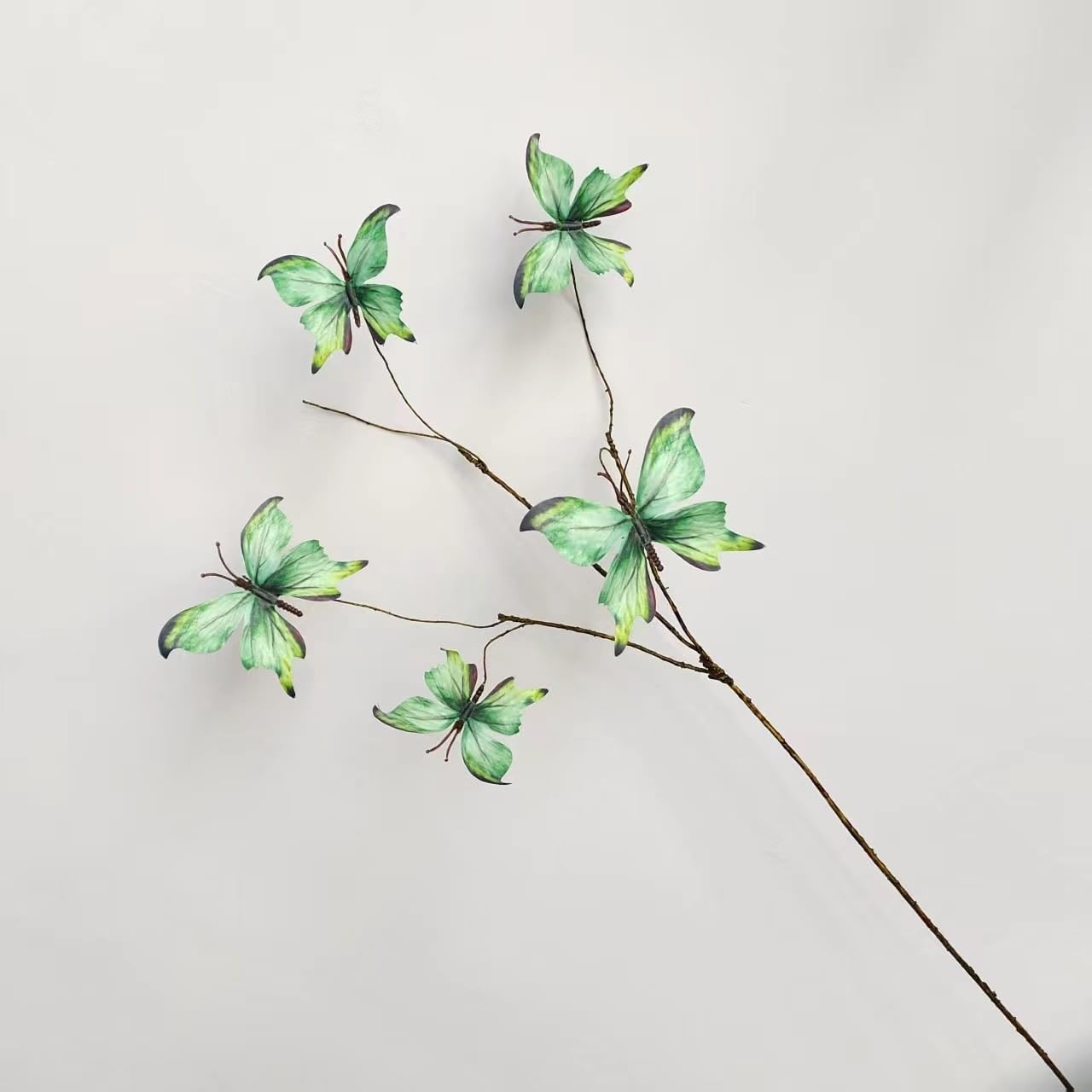 WLH Alexanders Artificial Butterfly Branche Simulation Branch Stems with Fake Butterfly Floral Arrangement for Vase Decor faux flower(Gr�n)