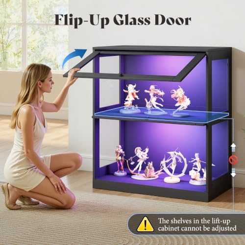 Image of AMERLIFE Modular DIY RGB Display Cabinet, 32 x 16 x 36 Inch