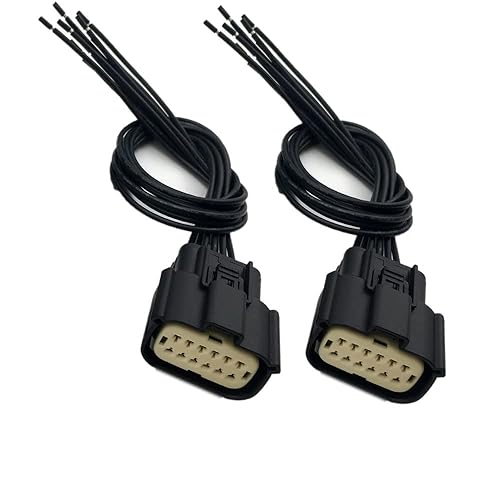 Allmost - Arnés de conector halógeno para faros delanteros, compatible con Dodge Charger 2015-2018 68364272AA, color negro