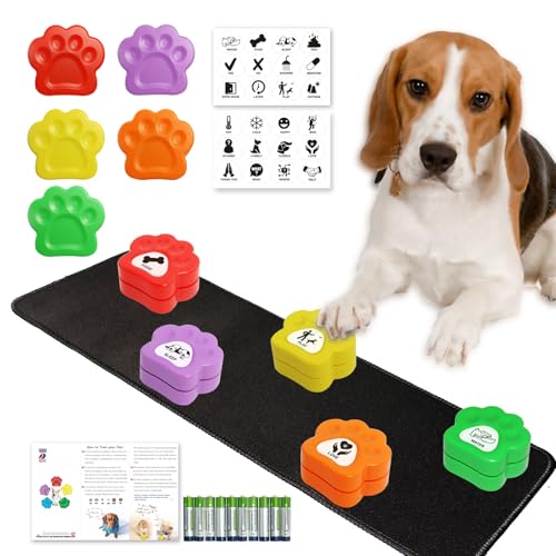 ANLIKY Dog Buttons for Communications with 36 Stickers & 19.6