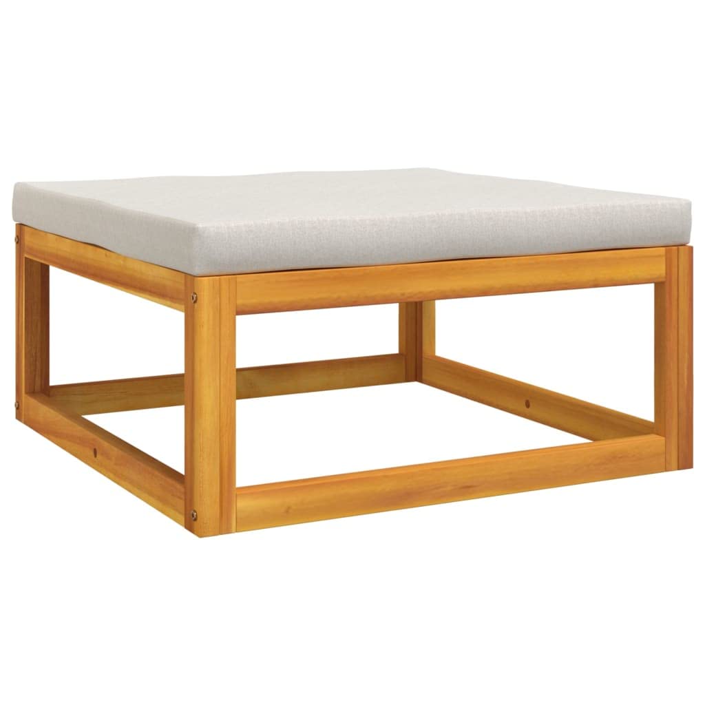 Set Salotto da Giardino Set di mobili da giardino Set per Relax Esterno Set Mobili da Esterno Set Salotto Giardino 8pz Cuscini Grigio Chiaro Legno Massello Adatto a terrazze, giardini e balconi