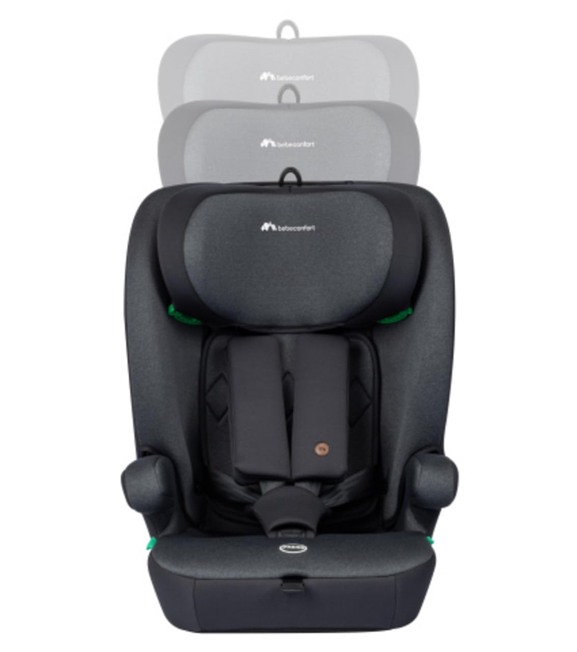 Bebeconfort Grow i-Safe - Asiento infantil para bebé de 9 a 36 kg, 15 M-12 J, 76 – 150 cm, elevador de asiento infantil, seguridad R129, protección contra impactos laterales, 11 posiciones para