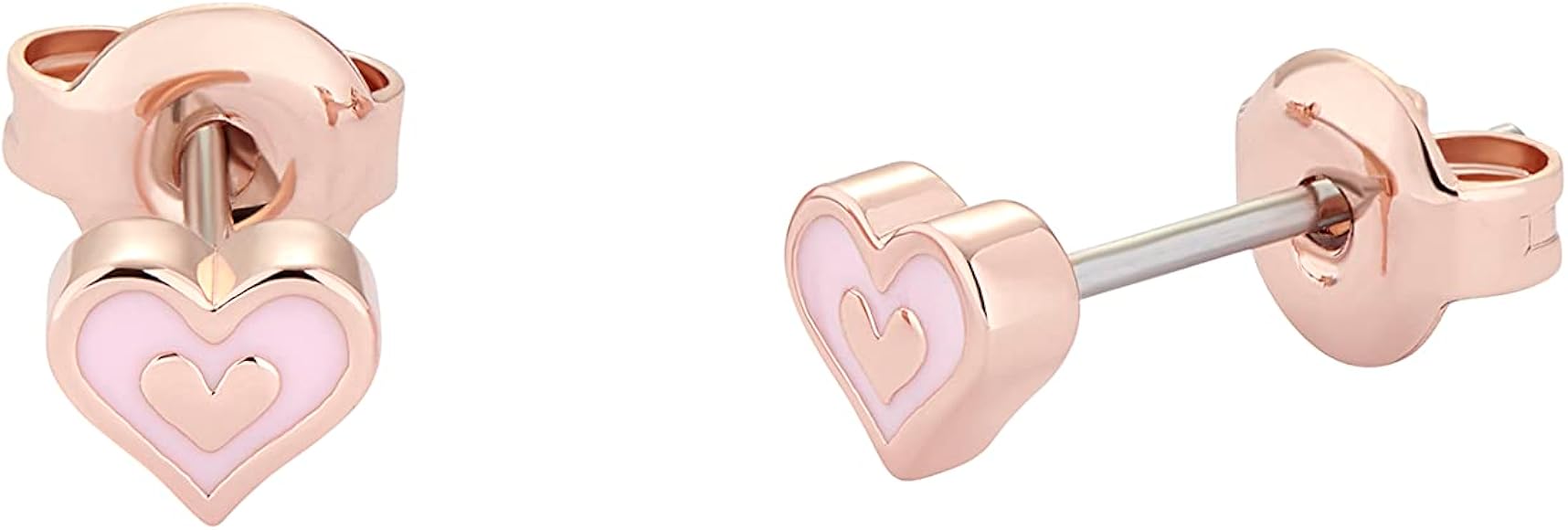 ted baker rose gold heart stud earrings