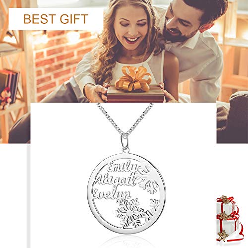 Lorajewel Collana Nome Fiocco di Neve