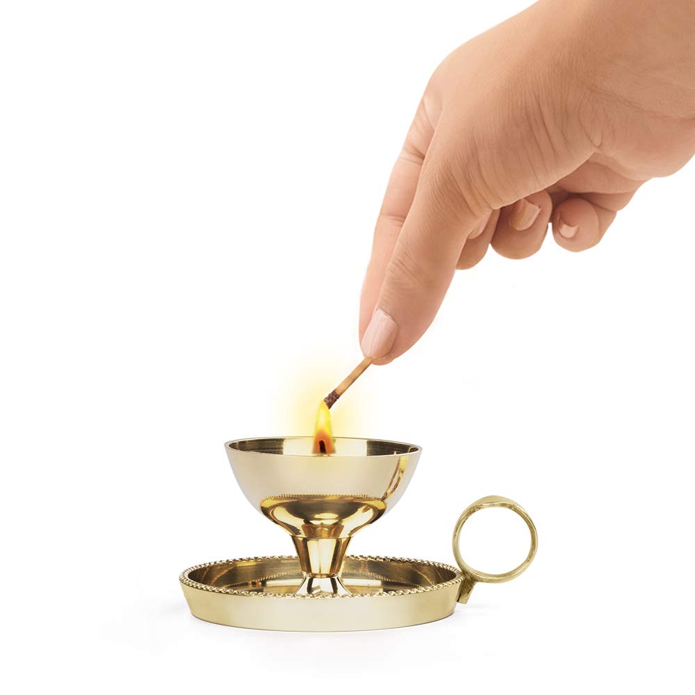 Borosil Brass Mangal Diya - Traditional Indian Diya -7