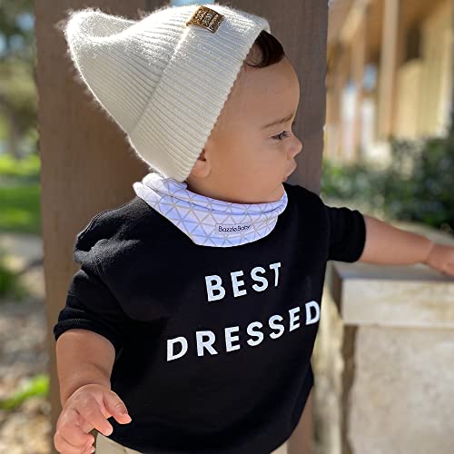 Bazzle Baby BandObib Infiinity Baby Scarf and Drool bib with snap closure & premium double layer to keep drool off clothes2