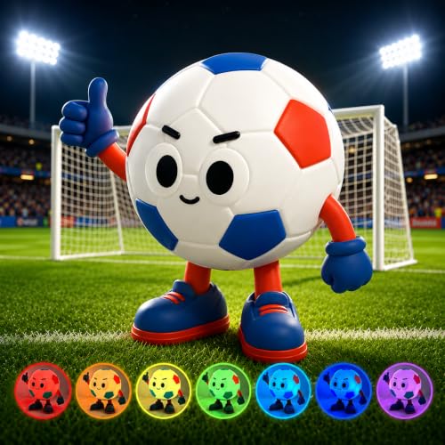 Veilleuse ballon de football pour enfants : fini la peur du noir avec ce silicone tactile