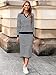 Glamaker Womens 2 Piece Skirt Sets Striped Sweater Dress Casual Polo Neck Knit Long Sleeve Midi Dresses Fall Fashion Outfits Navy White XL