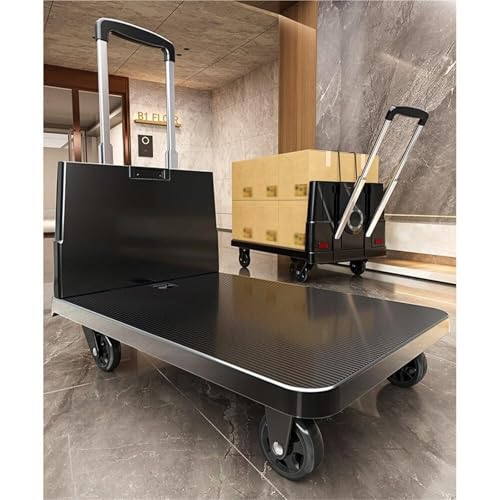 Carretilla plegable de transporte 2 en 1 color negro miniatura 7