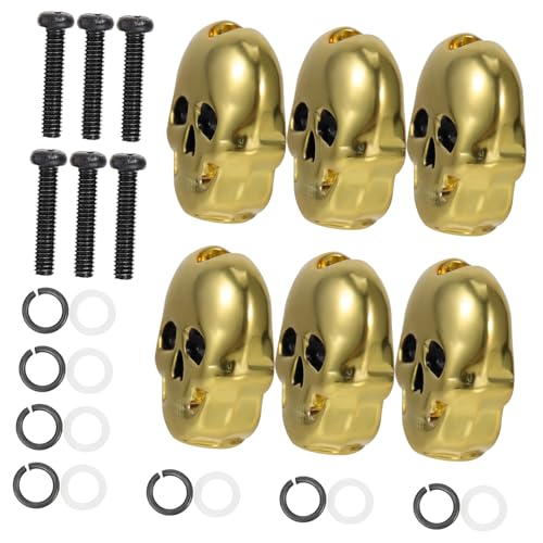 BESTonZON 6 Piezas de Afinación para Guitarra Eléctrica Diseño de Calavera Compatible con Guitarras...