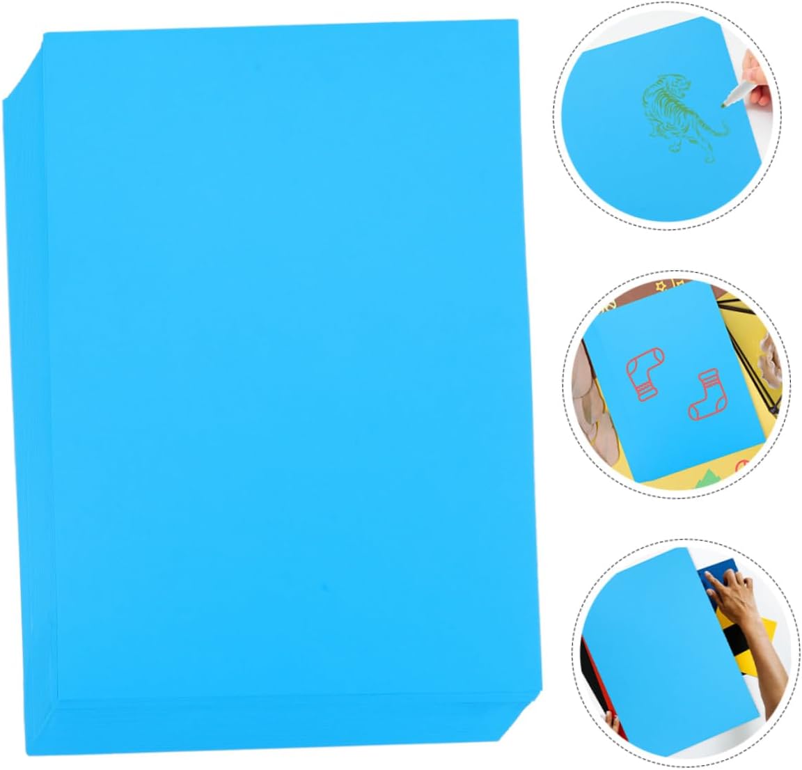 Homoyoyo 50sheets Colored Cardstock Craft Paper for Handmade Art Projects Blank Decorative Paper for School Scrapbooking and Invitations