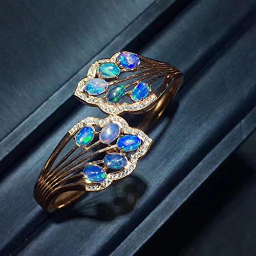 Opal Bangle 925 Fashion bracelet rigide luxe en argent