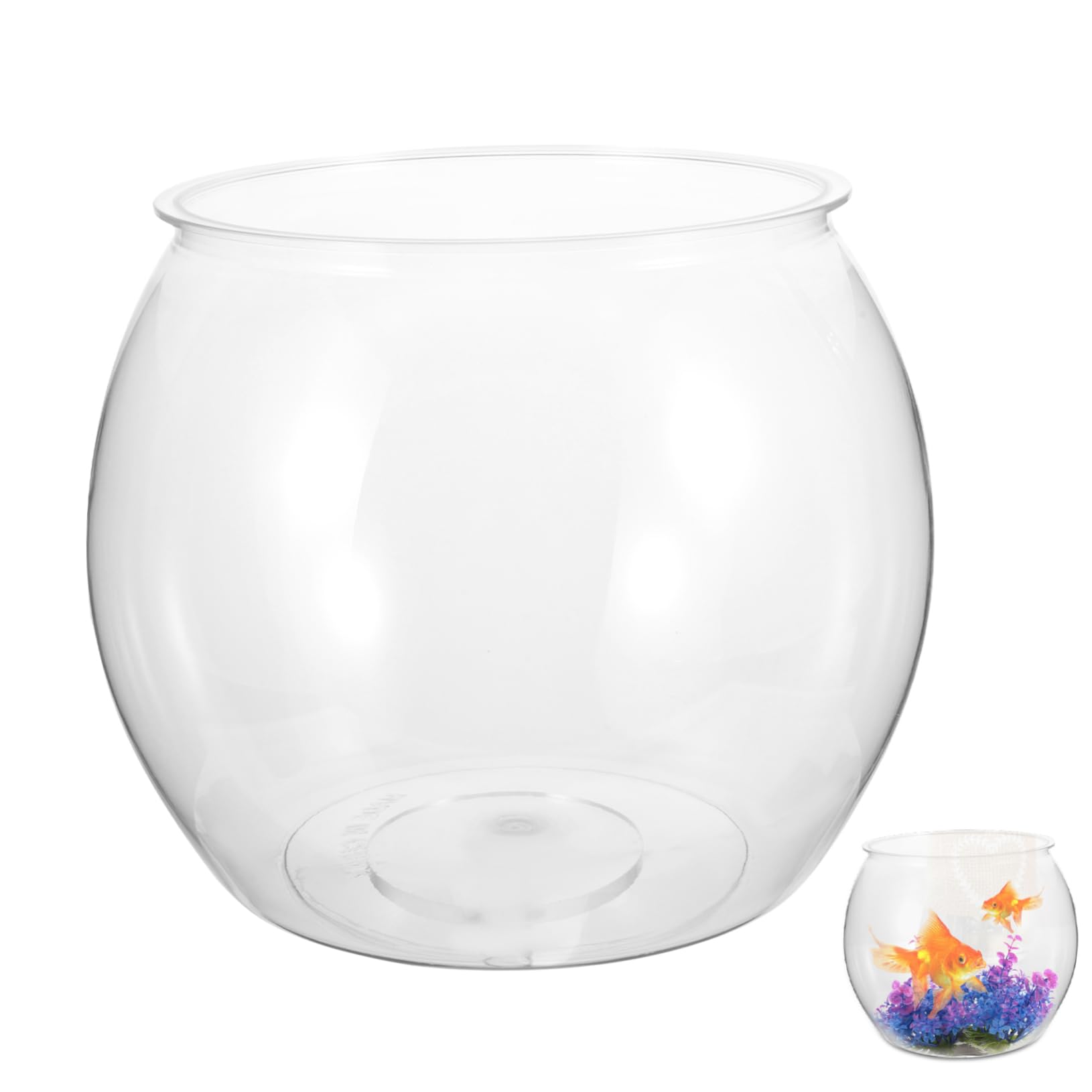 Garneck Transparenter Aquarium für Goldfische und Schildkröten Dekoratives Fischglas für Schreibtisch Wohnzimmer und Garten Hochtransparentes Design für Sicht und Stabilität