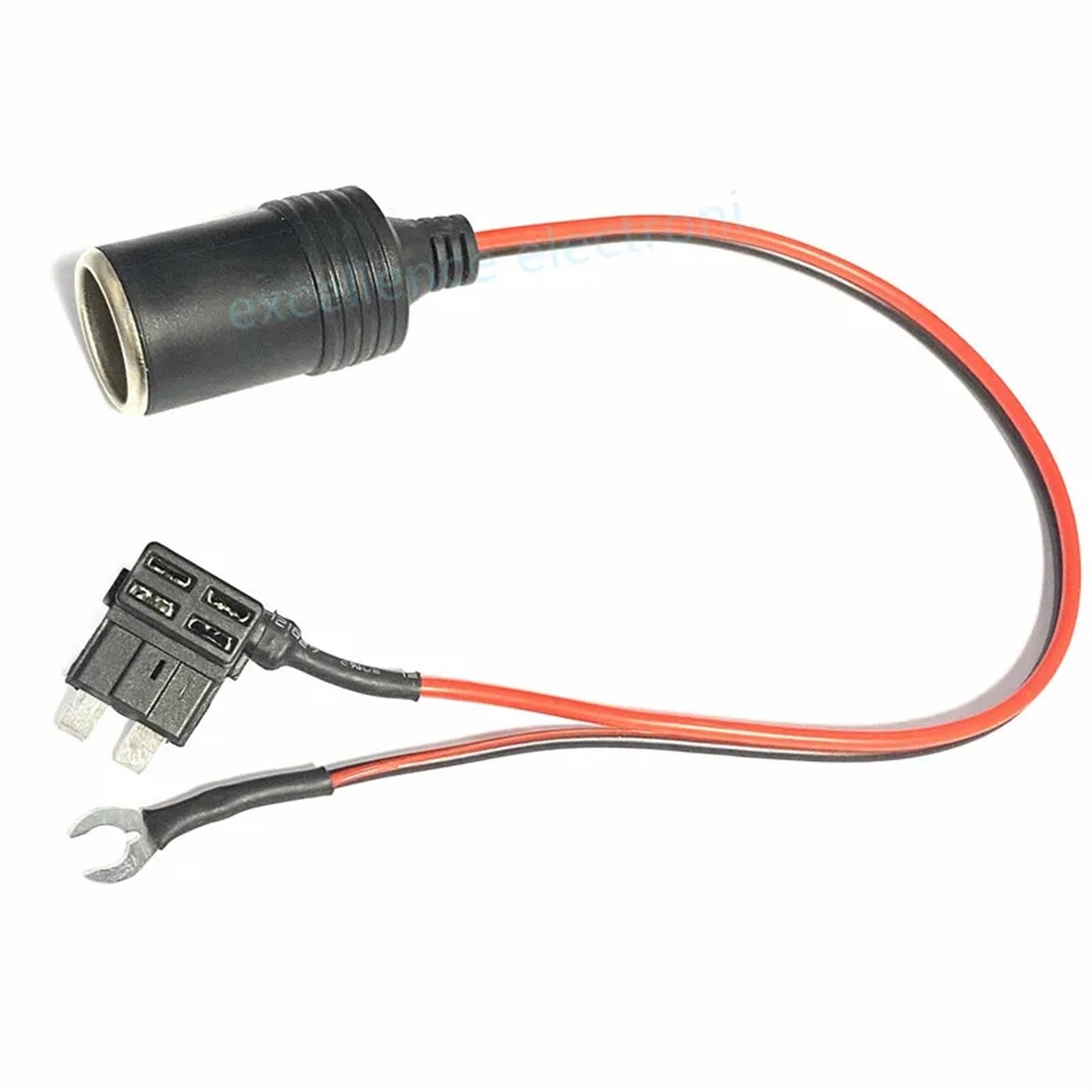 1 szt. Kabel do zapalniczki samochodowej Gniazdo żeńskie złącze adaptera mały średni kabel bezpiecznikowy (mikro)