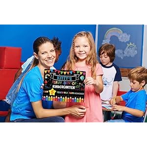 WaaHome First and Last Day of School Board 9''X12'' Double Sided Back to School Sign My 1st Day of Kindergarten Preschool Chalkboard Sign for Kids Girls Boys Back to School Photo Prop Supplies WaaHome First and Last Day of School Board 9X12 Double Sided Back to School Sign My 1st Day of Kindergarten Preschool Chalkboard Sign for Kids Girls Boys Back to School Photo Prop Supplies