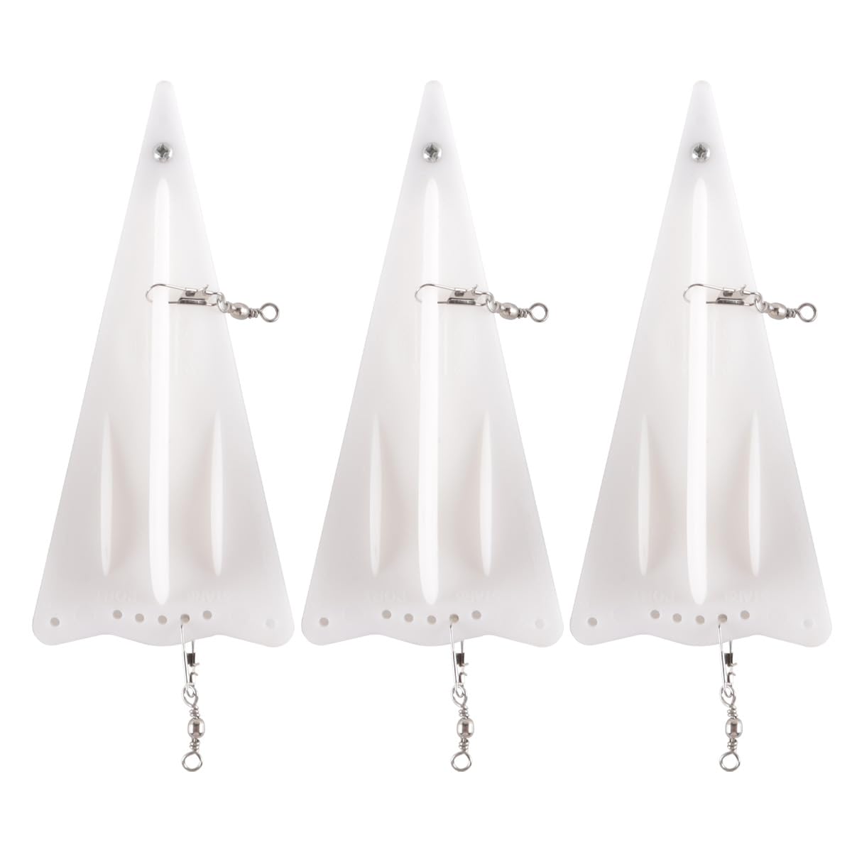 Durlo 3-Piece Plastic Fishing Trolling Diving Boards – Inline Planer Boards for Boat & Deep Sea Fishing