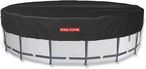 Miniatura 7 de Cubierta redonda de piscina de 10 pies, cubiertas solares para piscina sobre el suelo, piscinas enterradas y bañera de hidromasaje con diseño de