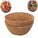 Lechansen Cesto Sospeso in Fibra di Cocco di Ricambio, 100% Naturale, Rotondo in fibra di cocco per Fioriere da Appendere, Fiori/Verdure (2 pezzi - 30 cm)