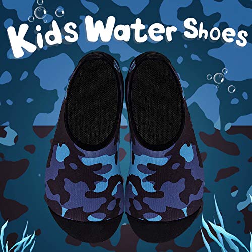 Toddler Kids-Water-Shoes Lightweight Non-Slip Aqua-Socks Swim-Shoes For Beach-Pool Walking For Boys Girls(Mc/Black,32/33) #TOP2