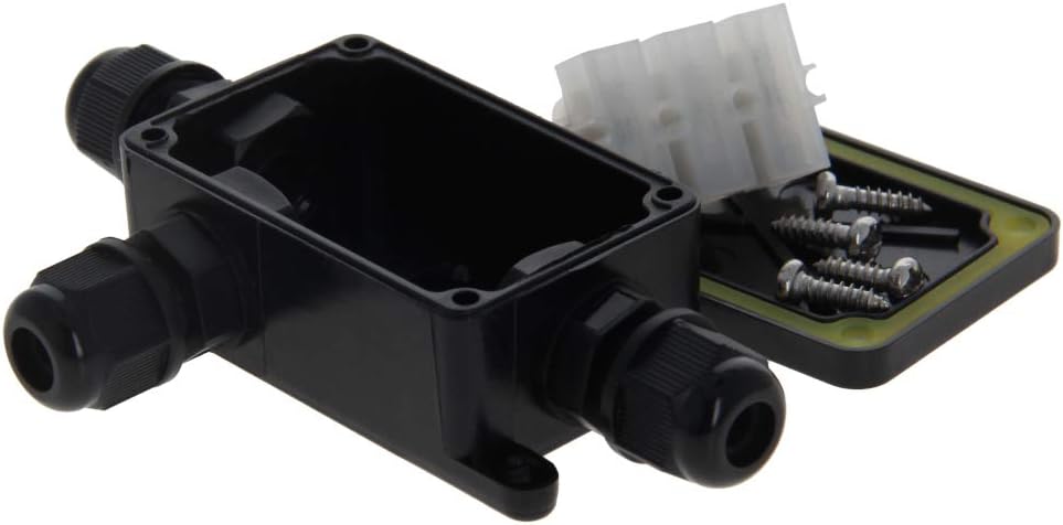 Fielect External Junction Box M20 Cable Gland Underground Electrical Junction Box Waterproof IP66 Outdoor Junction Box, 2 Way Plug Line Electric Power Cord Boxes, FSH710