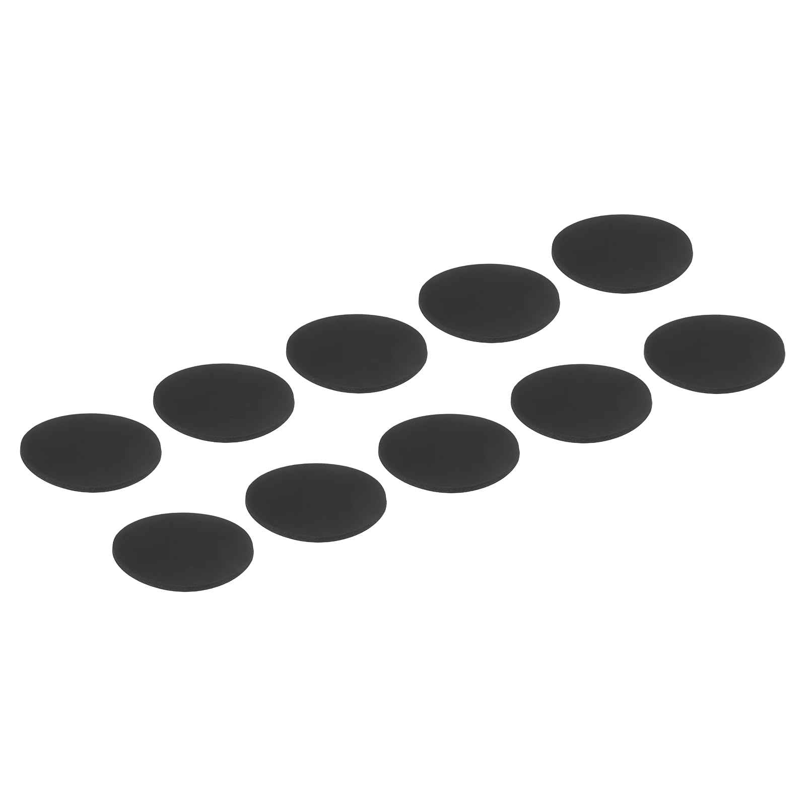 sourcing map 10 Pcs Non Slip Furniture Pads, 3" (75mm x 2mm) Self Adhesive Furniture Grippers Rubber Anti-Scratch Feet Round Chair Leg Pads Floor Protectors for Hardwood Floor, Black