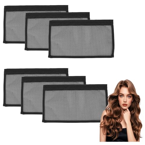 Curly Hair Stretcher Lengthen Net Prevent Shrinkage Lock Hair Stretcher Looser Wave Ringlets Hair No Heat Curls Overnight Net Tools Black 13In 2Pcs