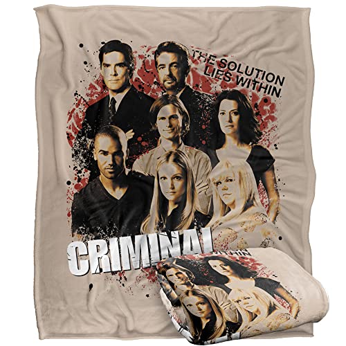 Criminal Minds Solution Lies Within Silky Touch superweiche Überwurfdecke, 152 x 127 cm
